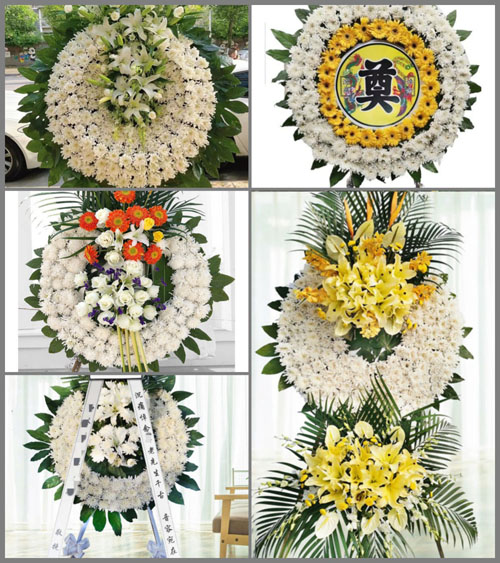 河南南阳新野县上港乡张花楼村花圈速递